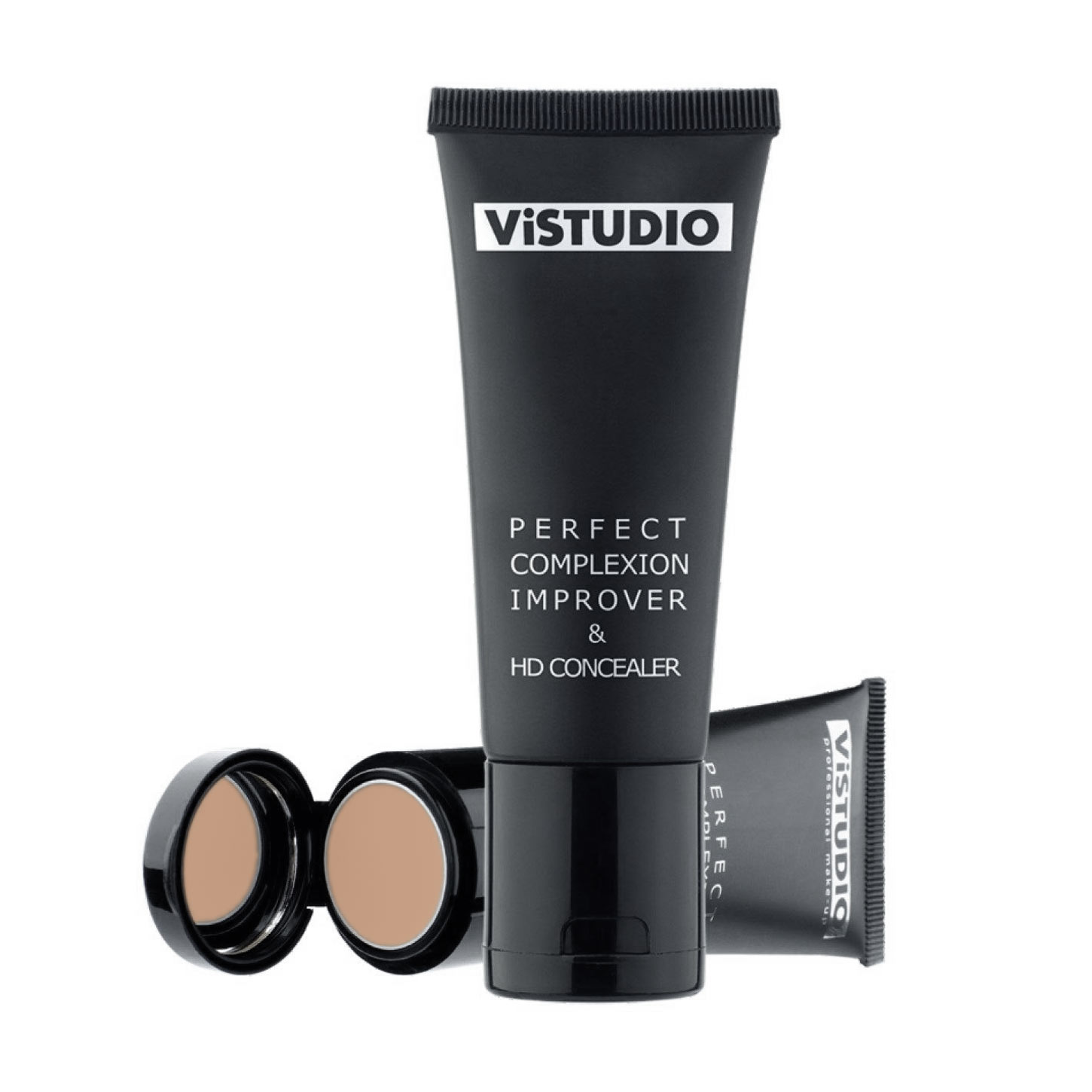 Тональна основа + консилер для обличчя ViSTUDIO Perfect Complexion Improver &amp; HD Concealer Бежевий, 35 мл + 1.5 г