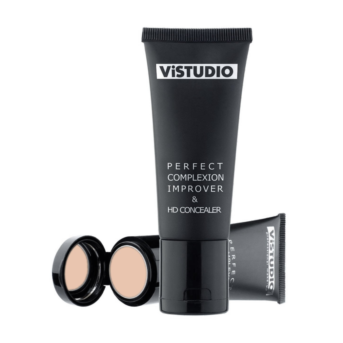 Тональна основа + консилер для обличчя ViSTUDIO Perfect Complexion Improver &amp; HD Concealer Світло-бежевий, 35 мл + 1.5 г